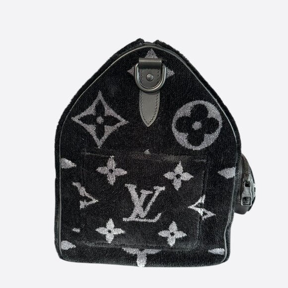 Louis Vuitton Black Monogram Tuffetage Keepall - Picture 2 of 7
